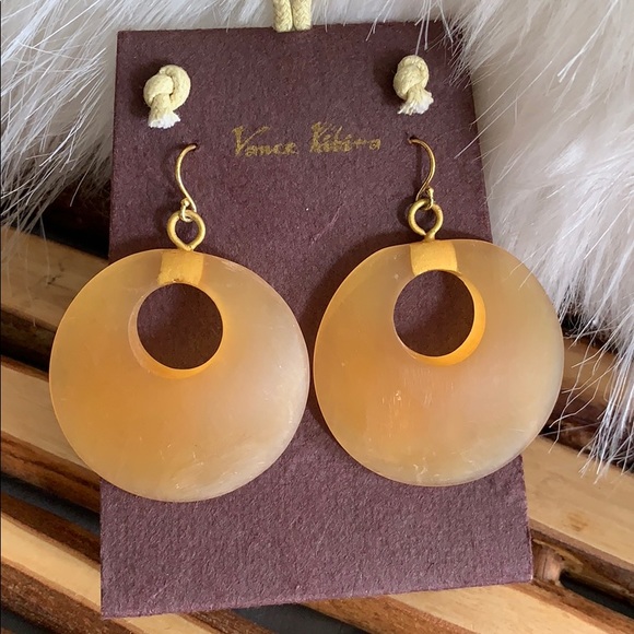 Butterscotch lucite earrings - Boutique - Picture 1 of 3
